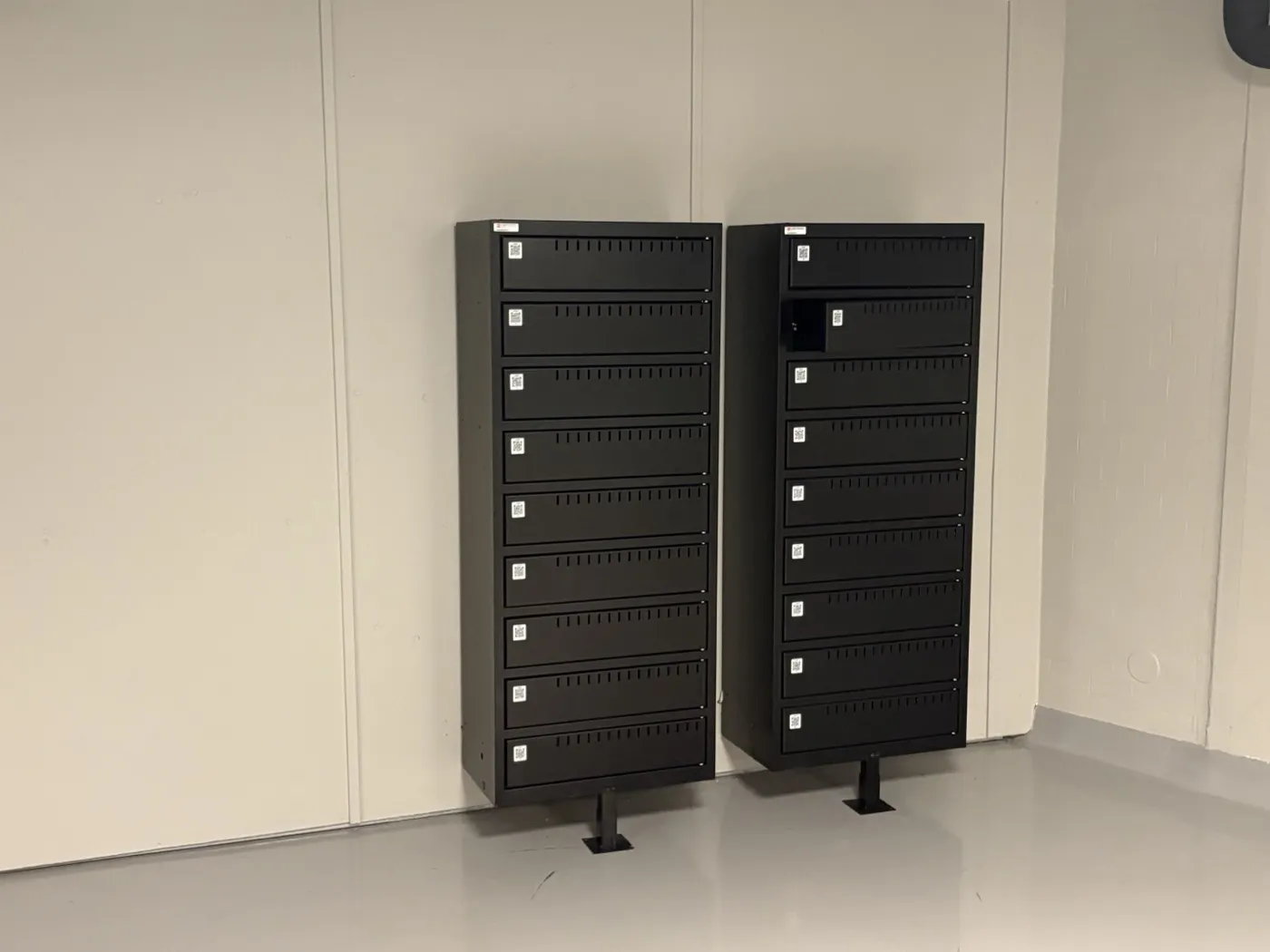 Charging lockers for e-bike batteries at Science Park Jönköping
