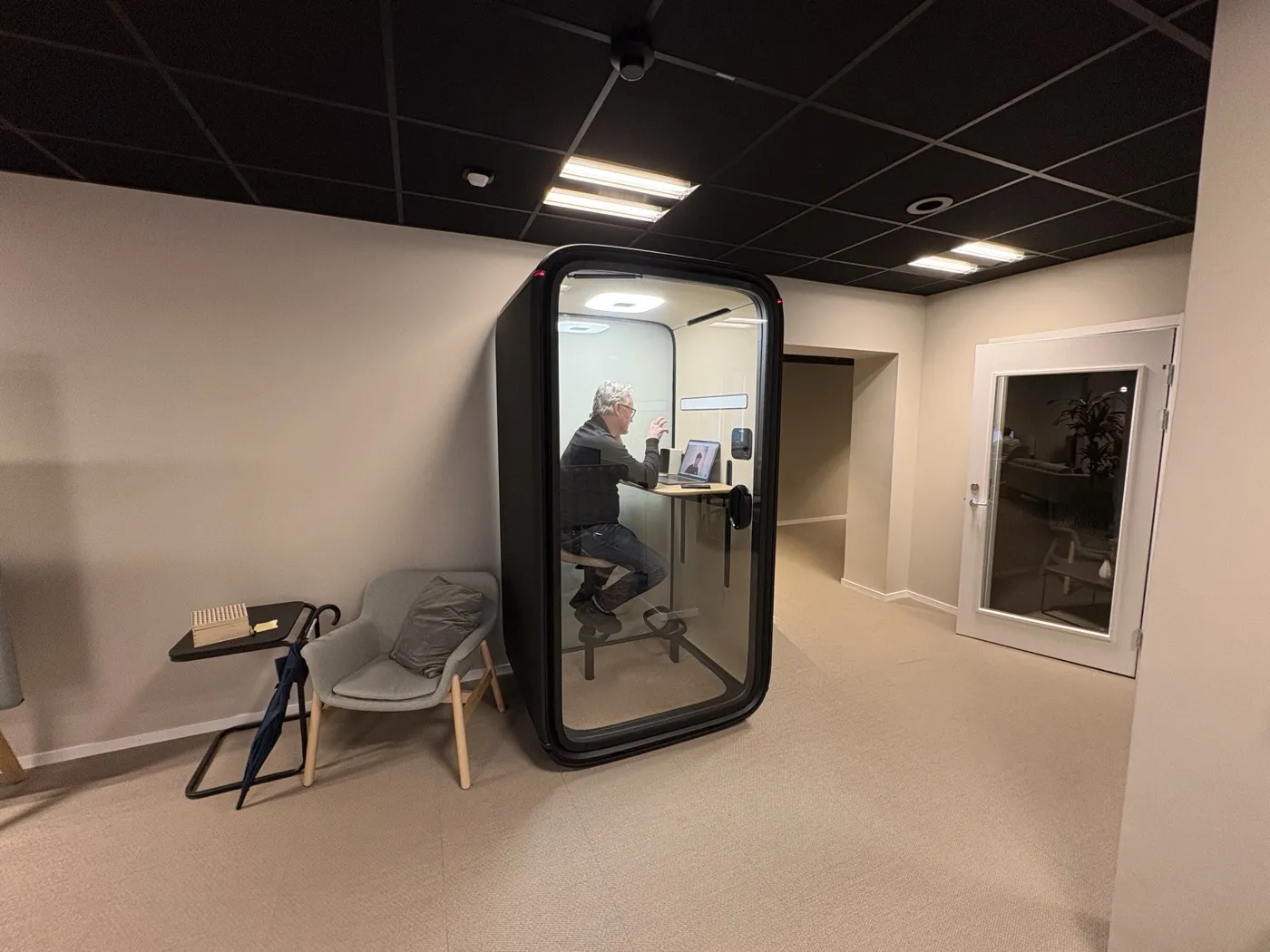 A focus booth for calls and quiet work at Science Park Jönköping