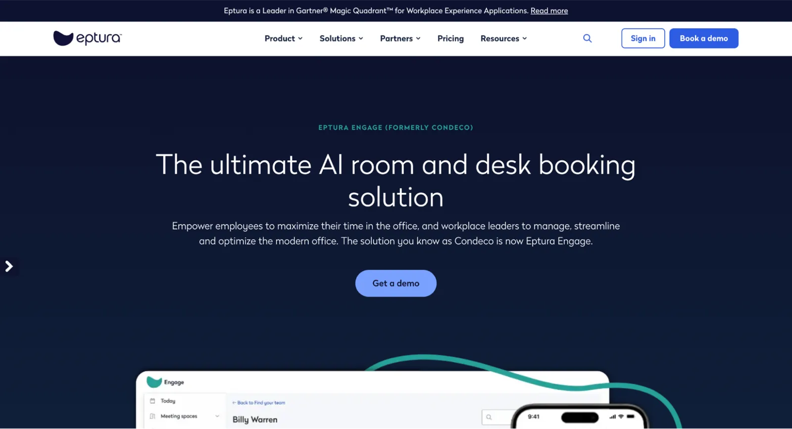 Condeco Eptura Engage visitor management and workplace booking