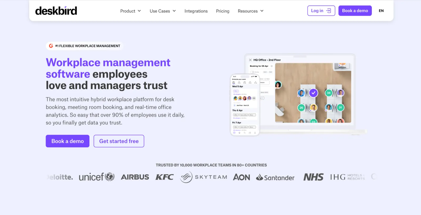 Deskbird office hoteling software