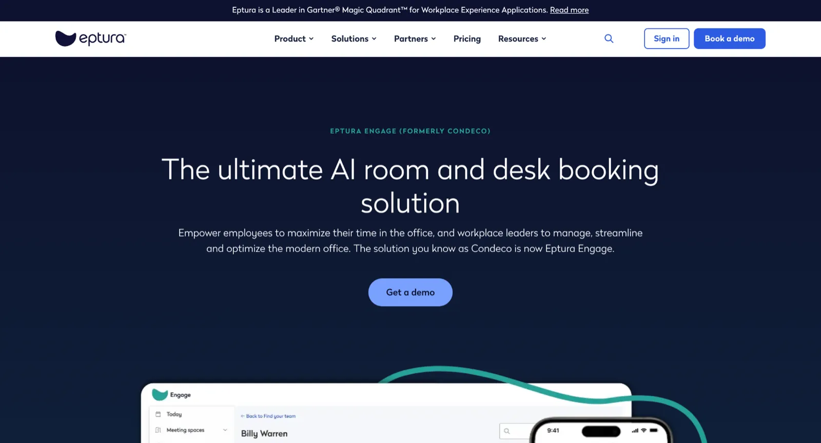 Eptura Engage enterprise desk booking