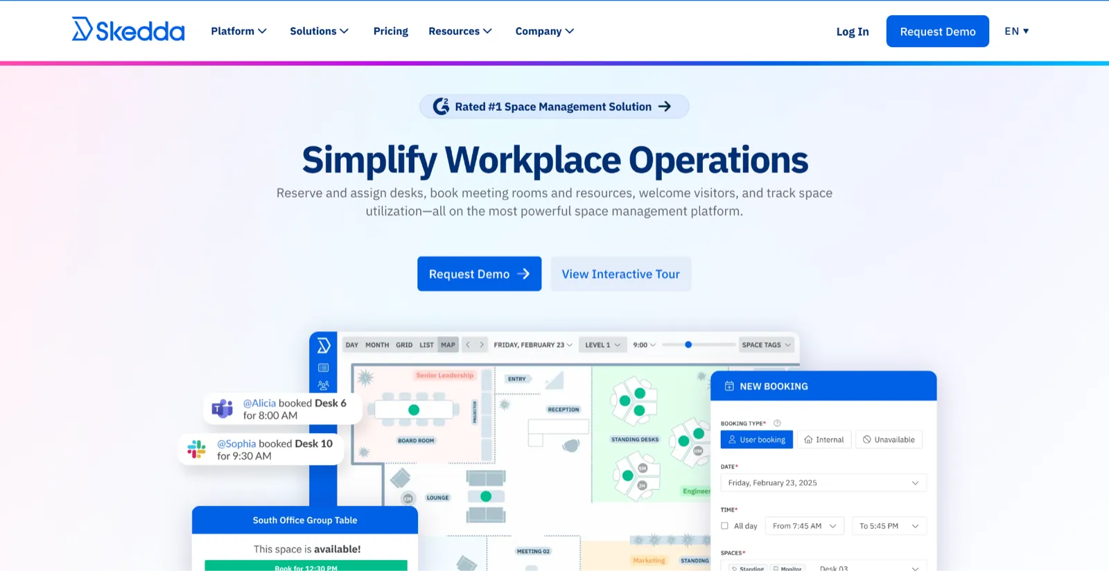 Skedda desk booking software