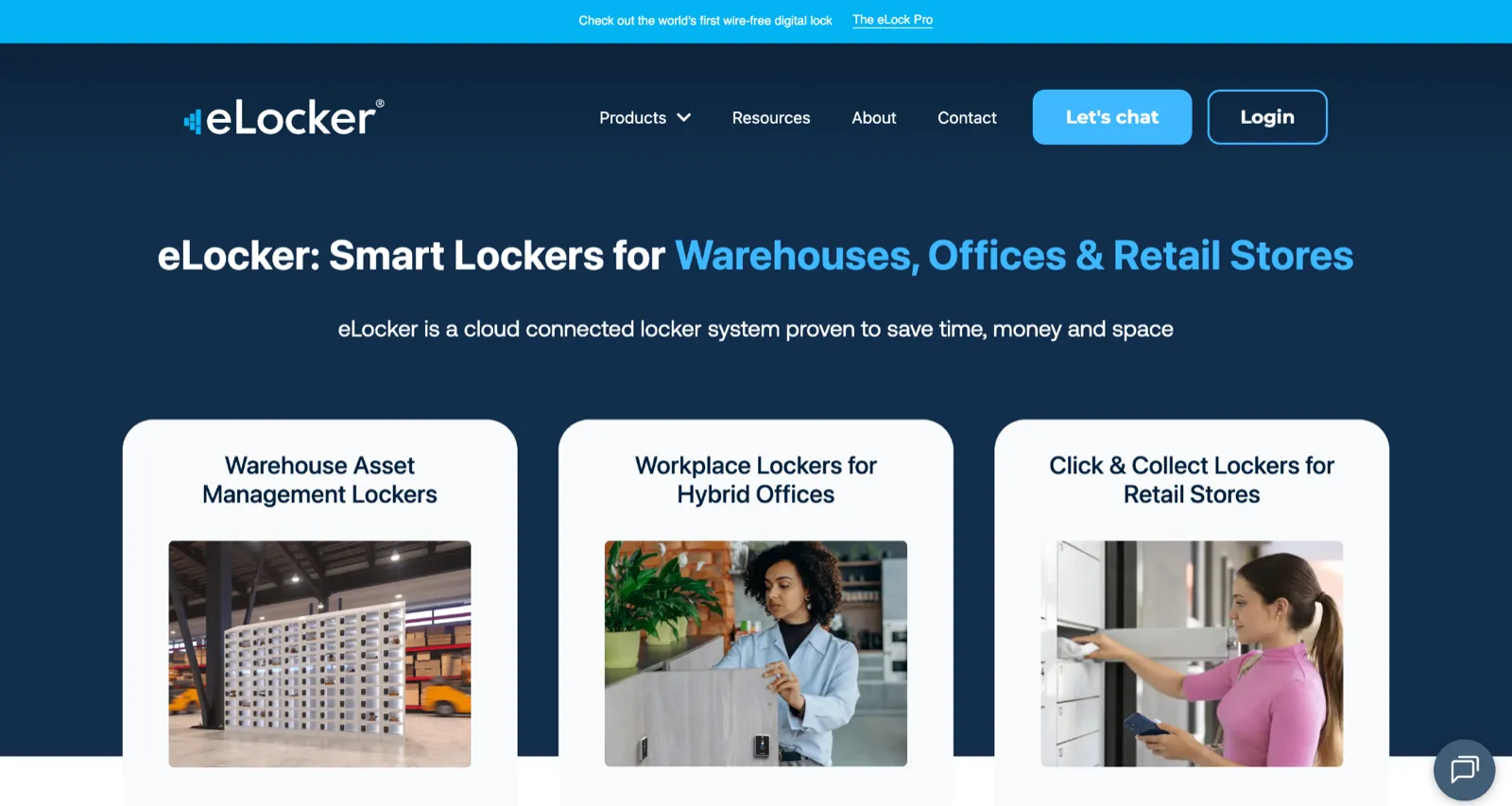 eLocker software for mixed office and warehouse lockers