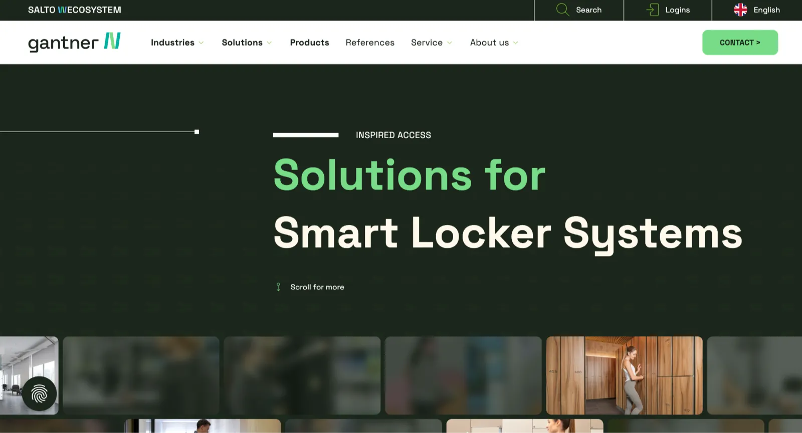 Gantner eLoxx locker access control system