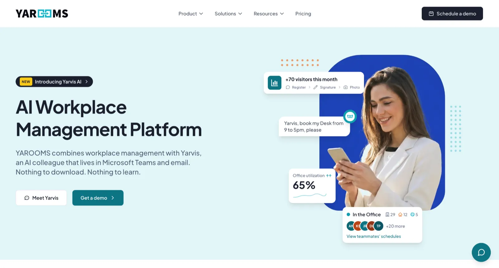 YAROOMS Microsoft-integrated workplace management platform