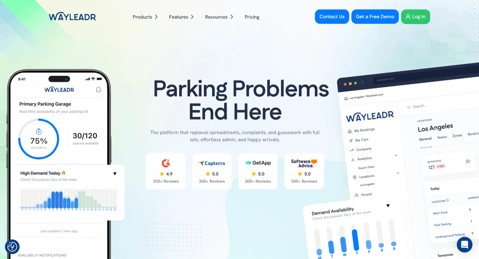 Wayleadr parking and mobility management interface