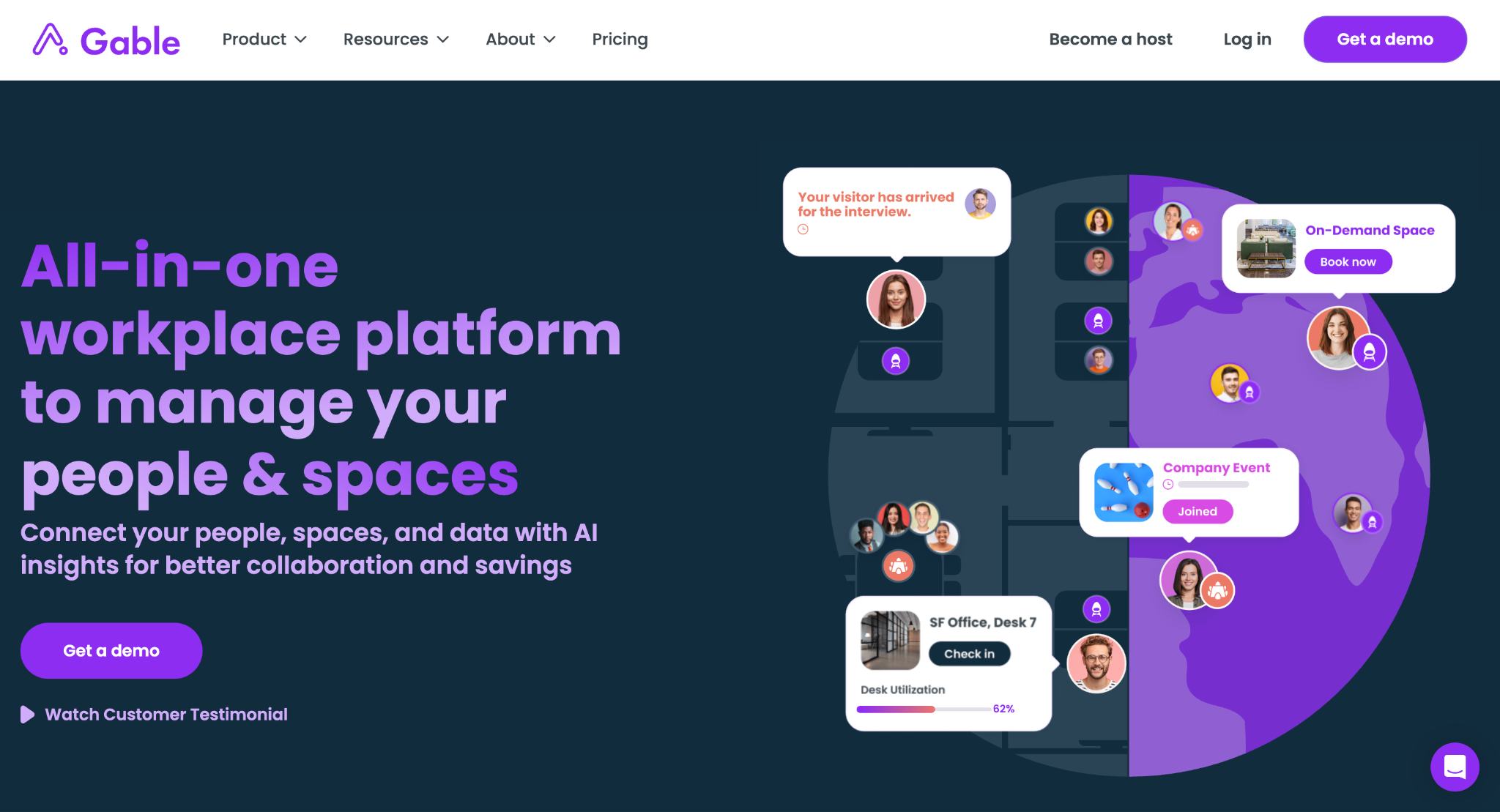 Gable unified utilisation and booking dashboard
