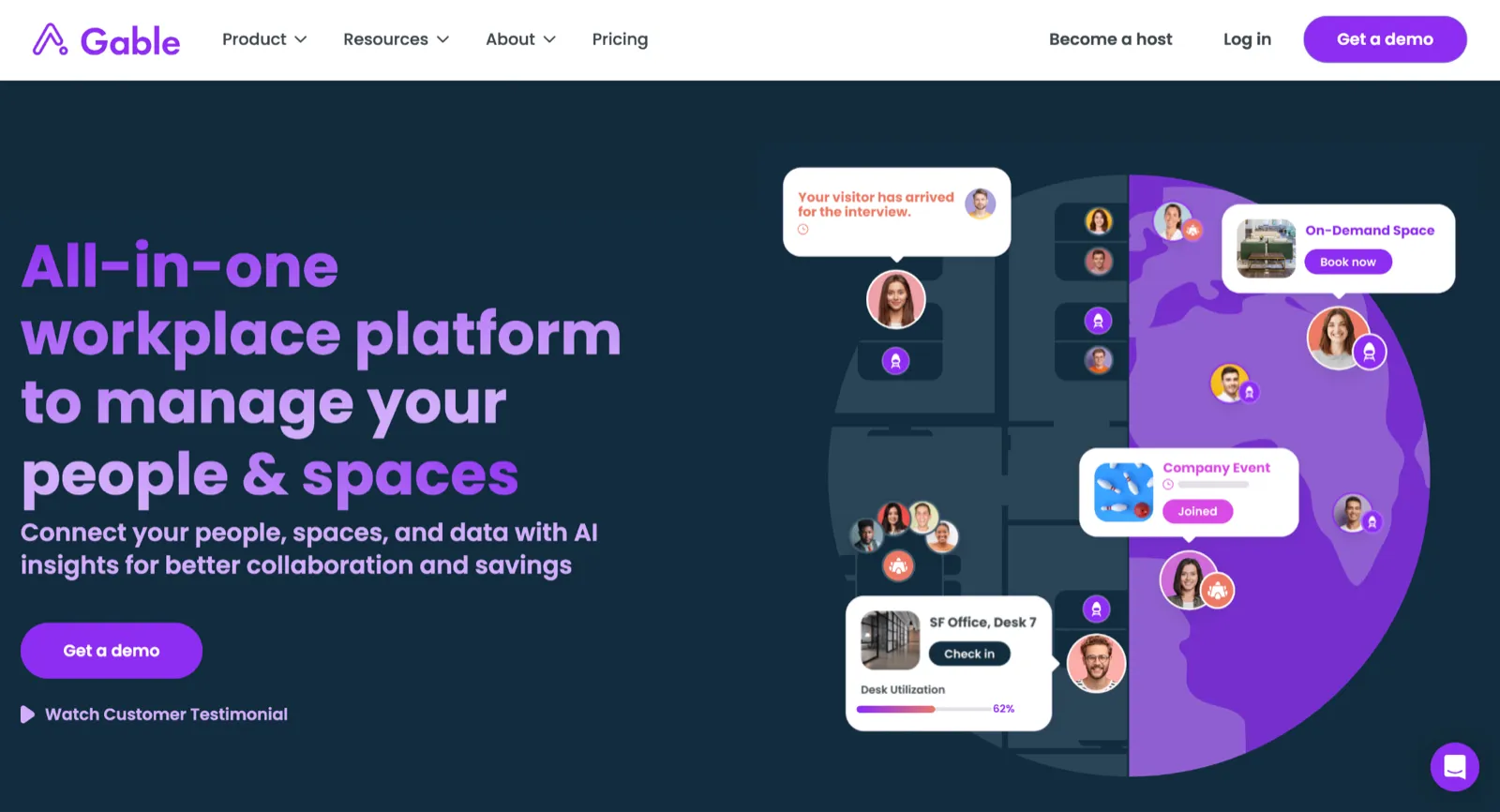 Gable unified utilisation and booking dashboard