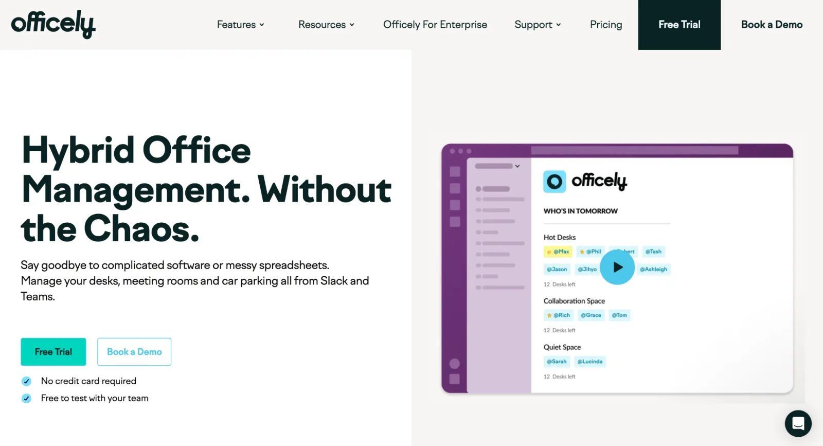 Officely homepage