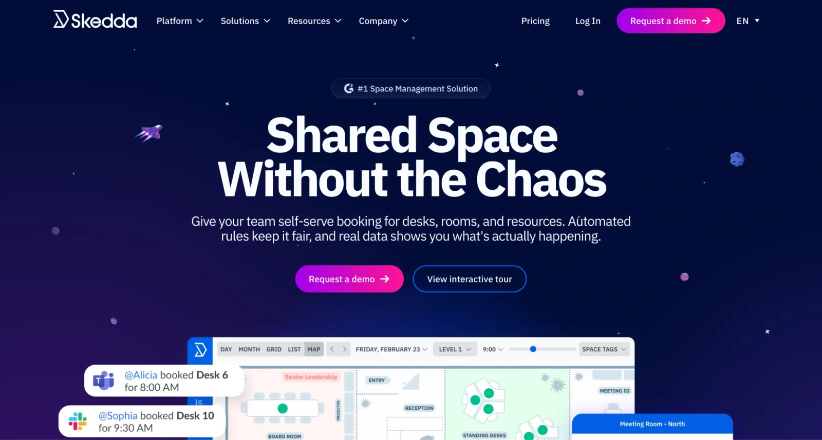 Skedda homepage