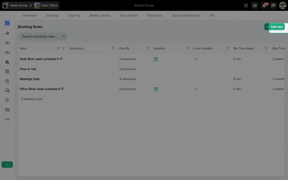 Booking Rules overview