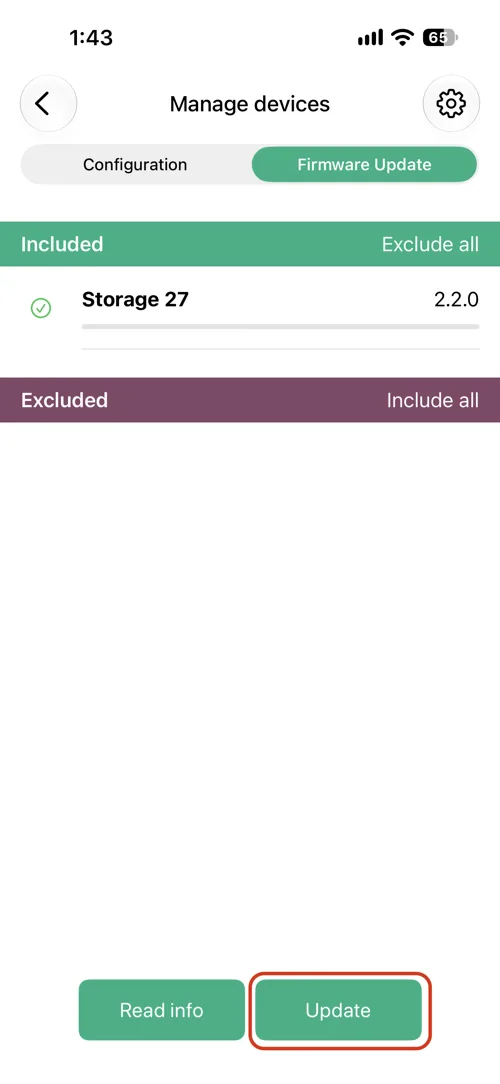 Tap Update