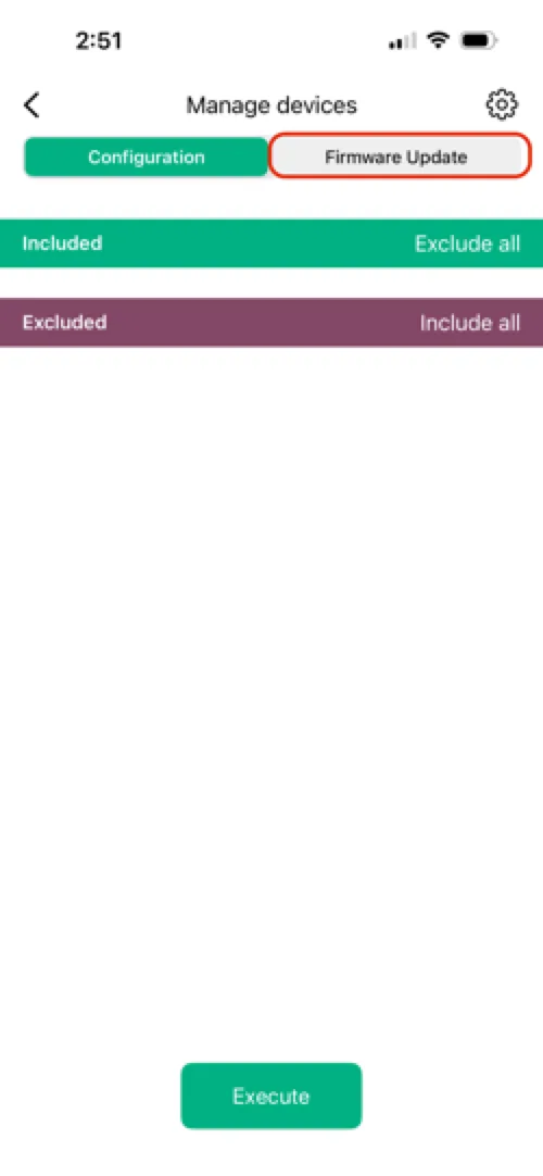 Select the Firmware Update tab