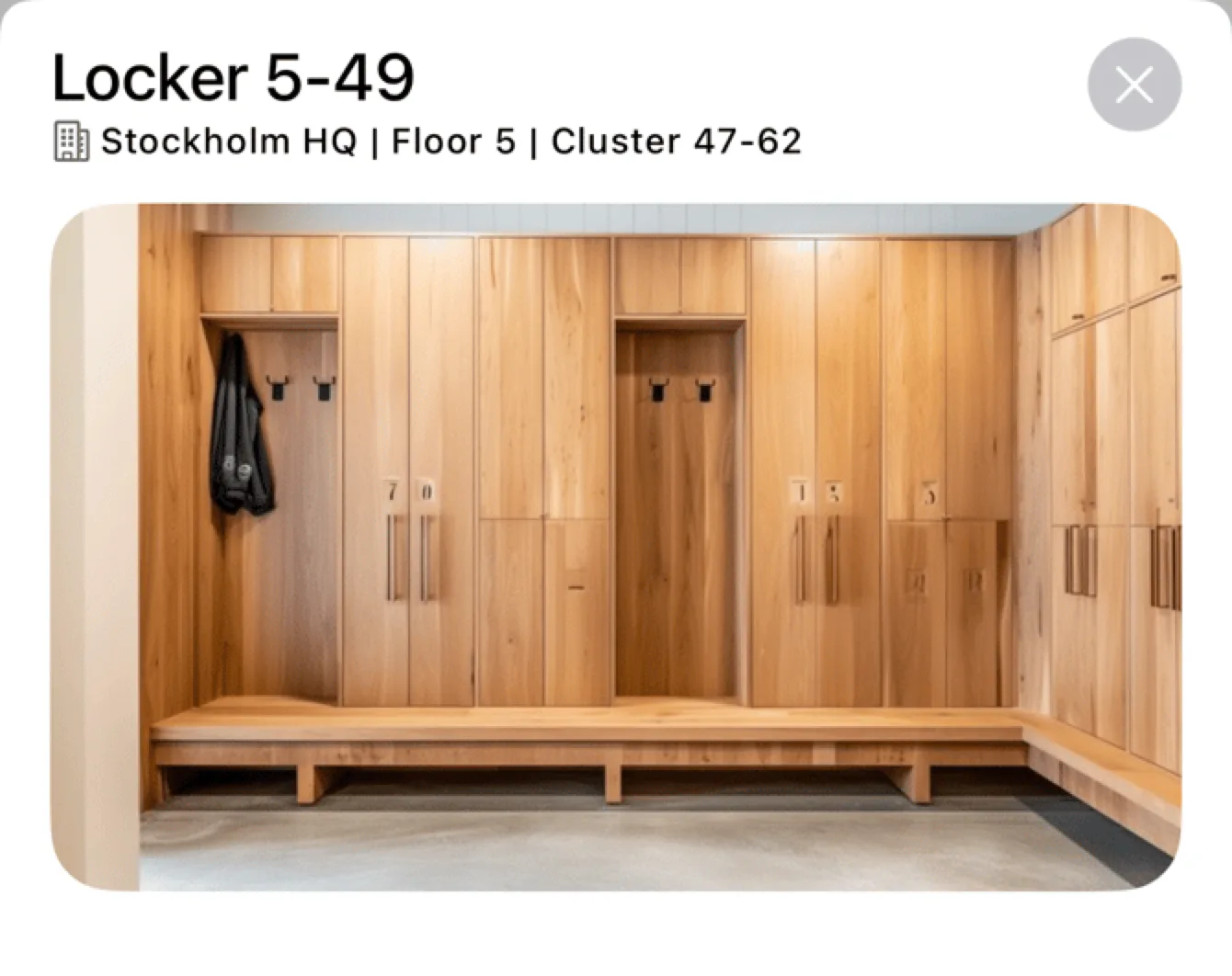 Overview of lockers available for Grab & Go
