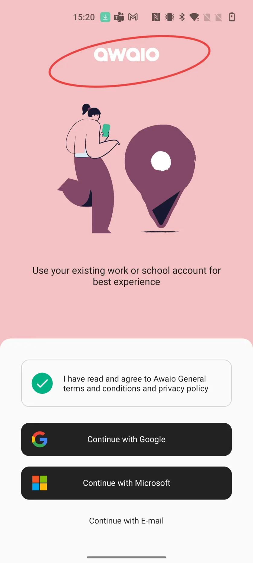 Double-tap the Awaio logotype on the login screen
