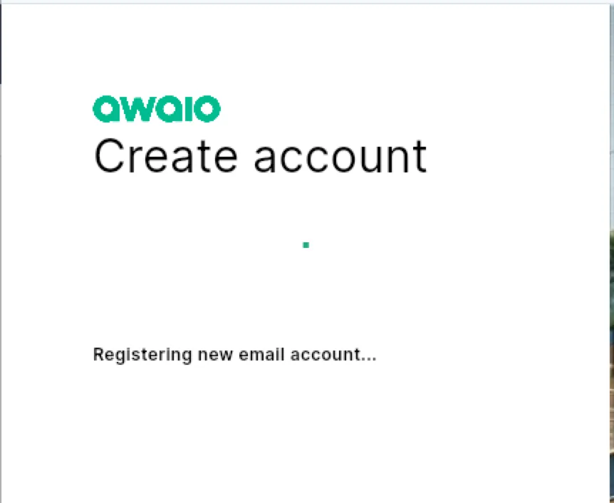 Registration in progress
