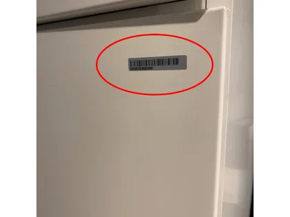 Place the barcode sticker on the outside of the door