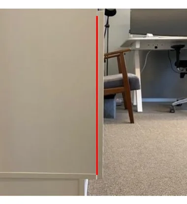 Make sure there is no gap between the door and the frame