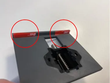 Step 2: remove the cover plastic from the adhesive tape