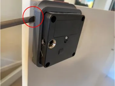 Step 10: remove the template with a flat pin and pull forward