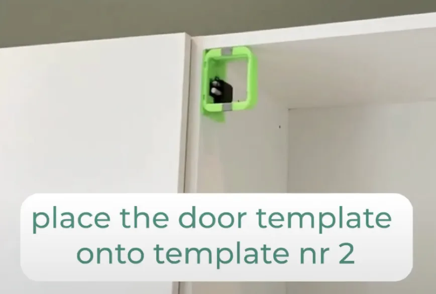 Door template placed onto second template