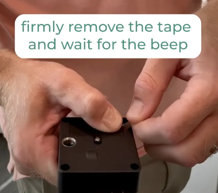 Tape removed from the lock