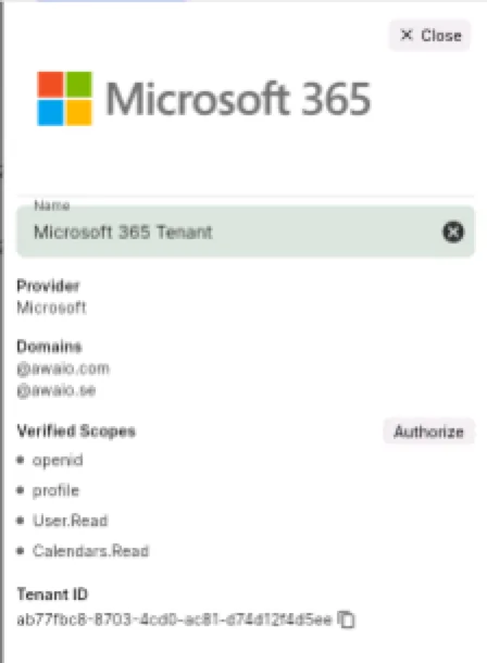 App settings configuration
