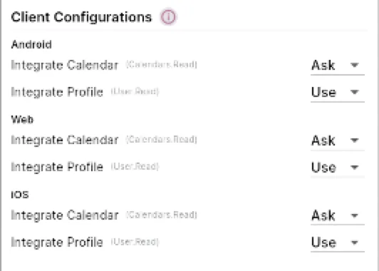 Integration status showing connected