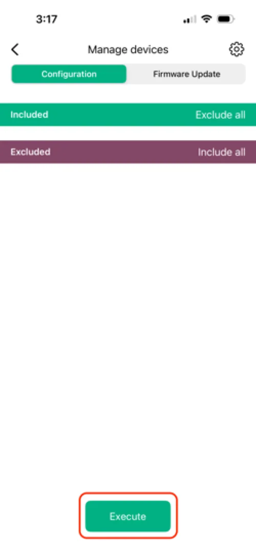 Tap Execute to bulk open all lockers