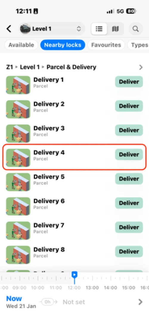 Select an available compartment