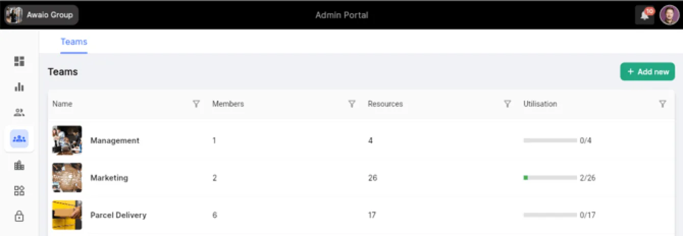 Create a delivery team in the web portal
