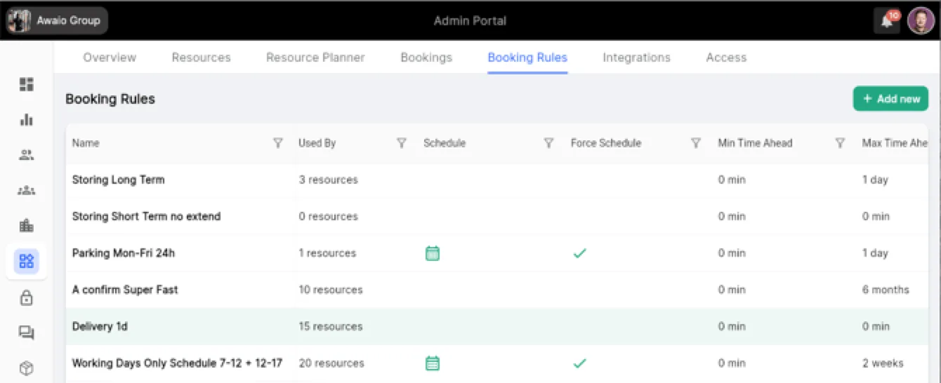 Create a new delivery booking rule