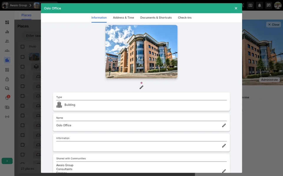 Step 3: Place administration view