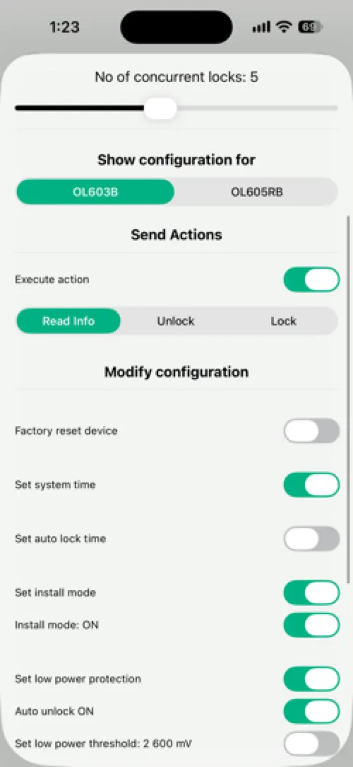 Install mode: ON toggle switched on