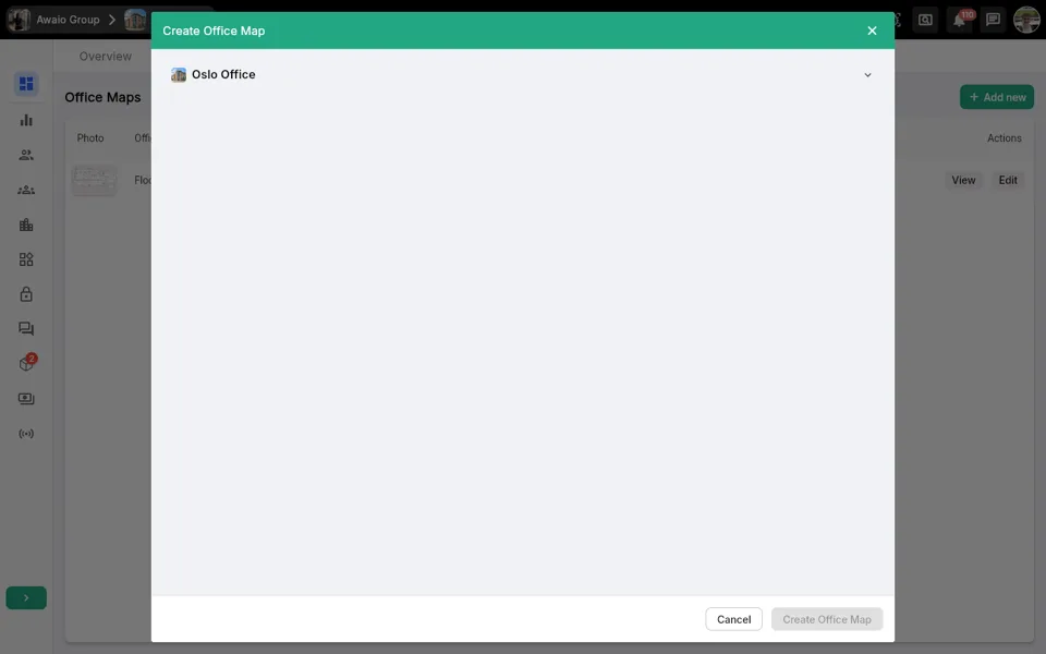 Step 2 — Create Office Map dialog