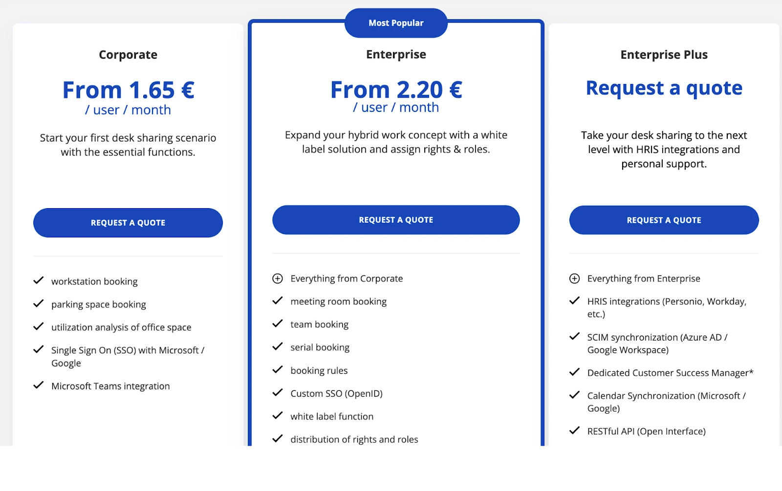 An image of Deskly's pricing