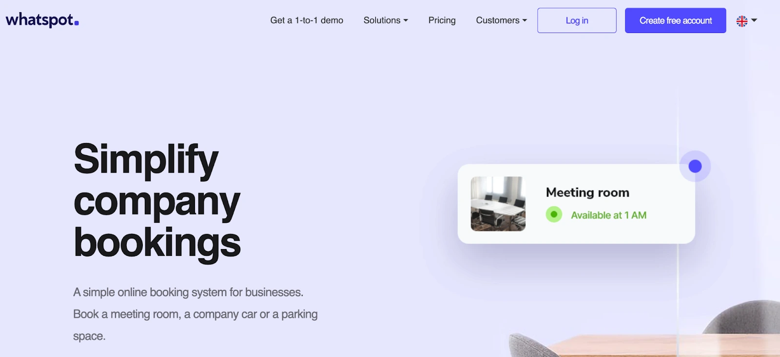 A image of Whatspot's homepage