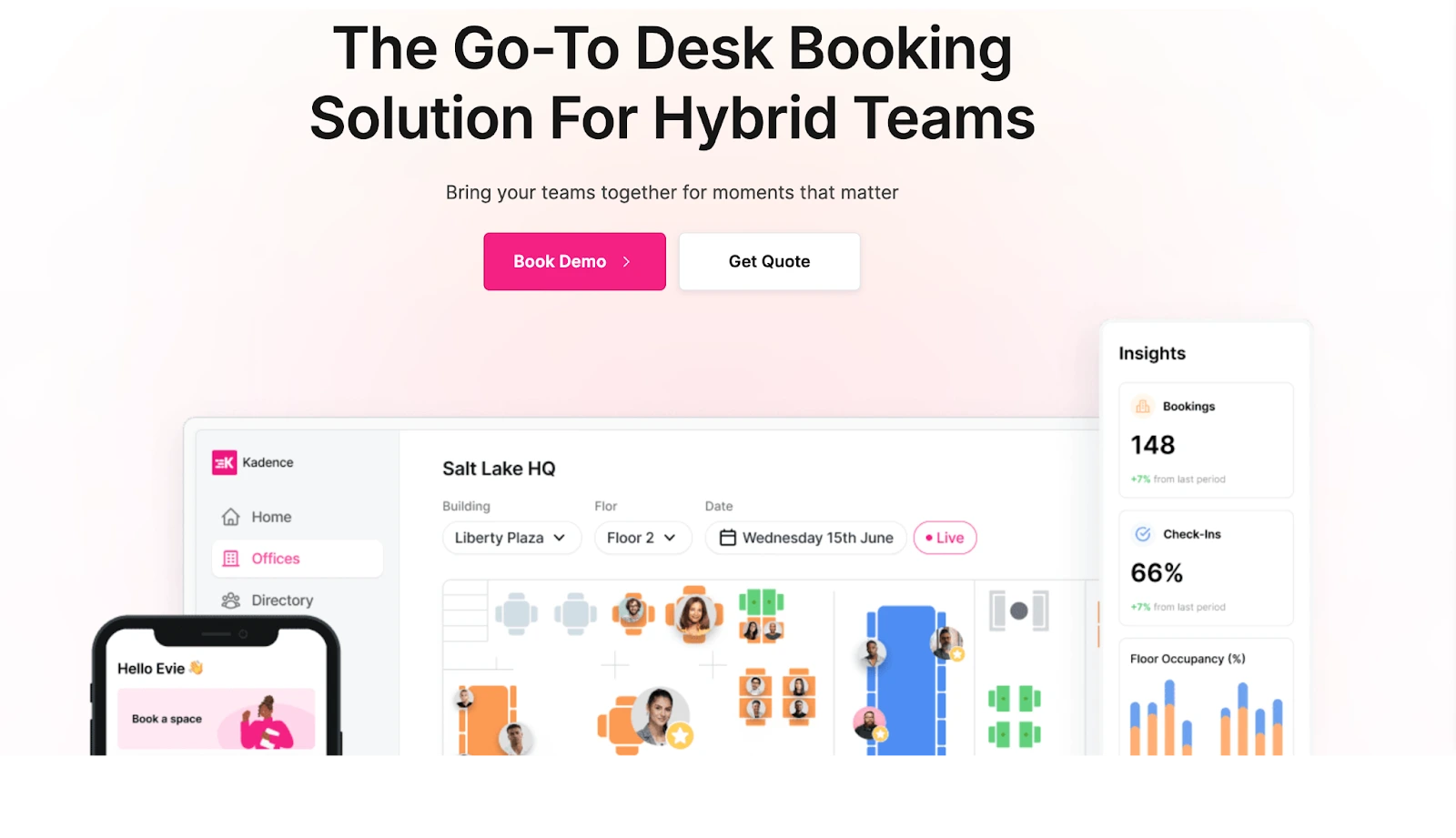the go-to desk booking solution for hybrid teams