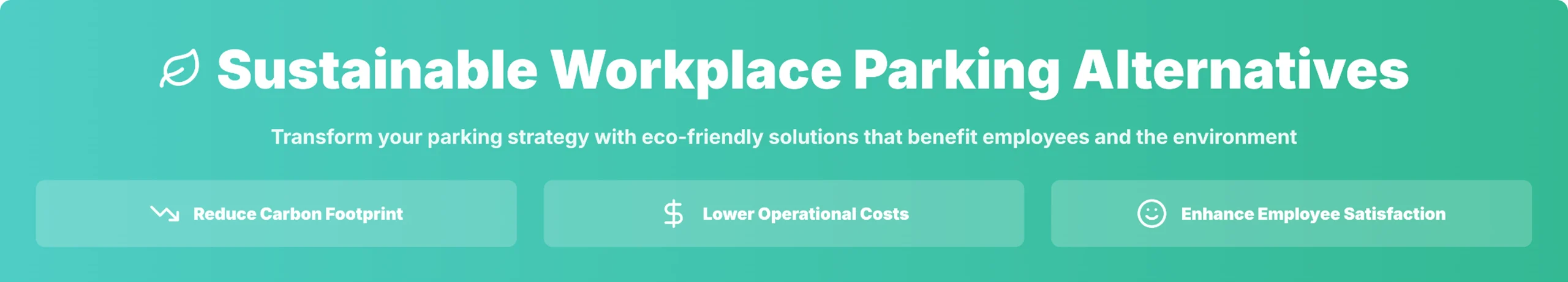 Sustainable workplace parking alternatives