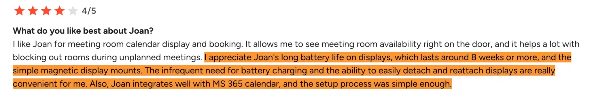 what do you like best about joan